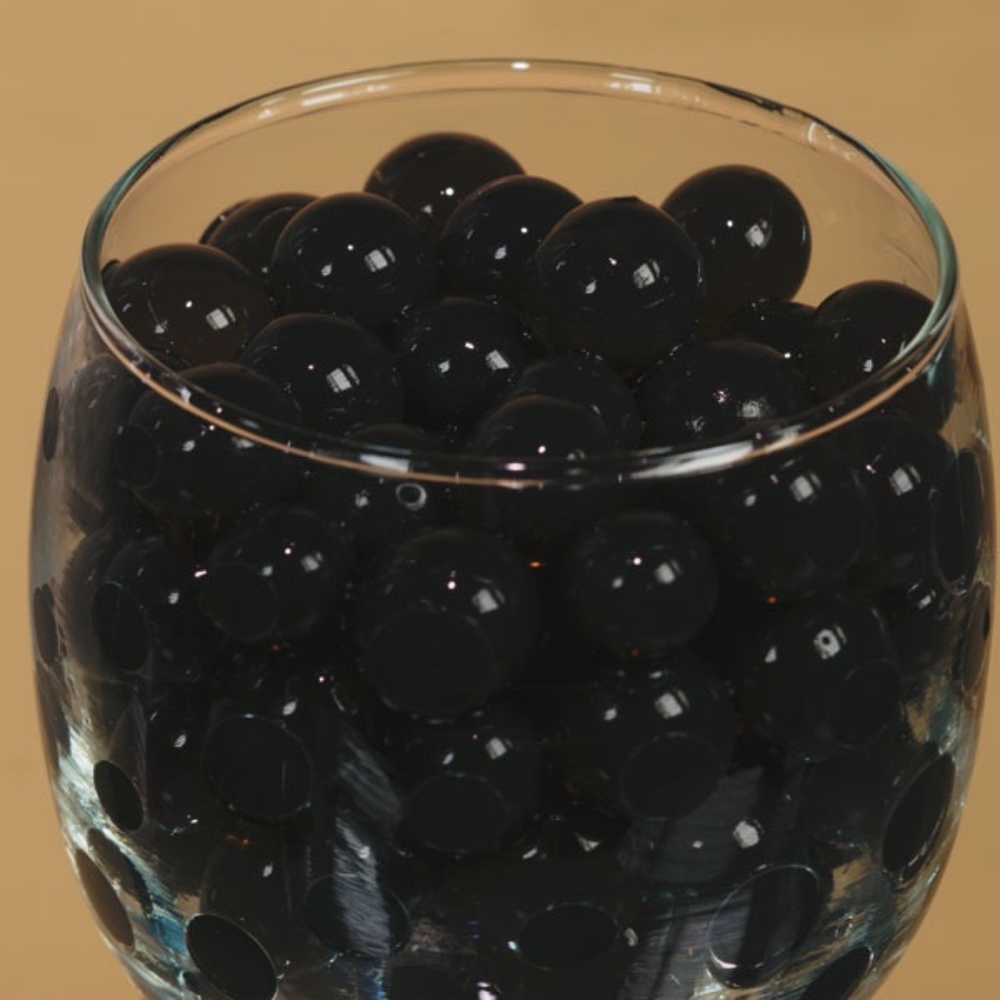 *Black Round Decorative Water Beads Vase Filler #00455 (NWT) #1